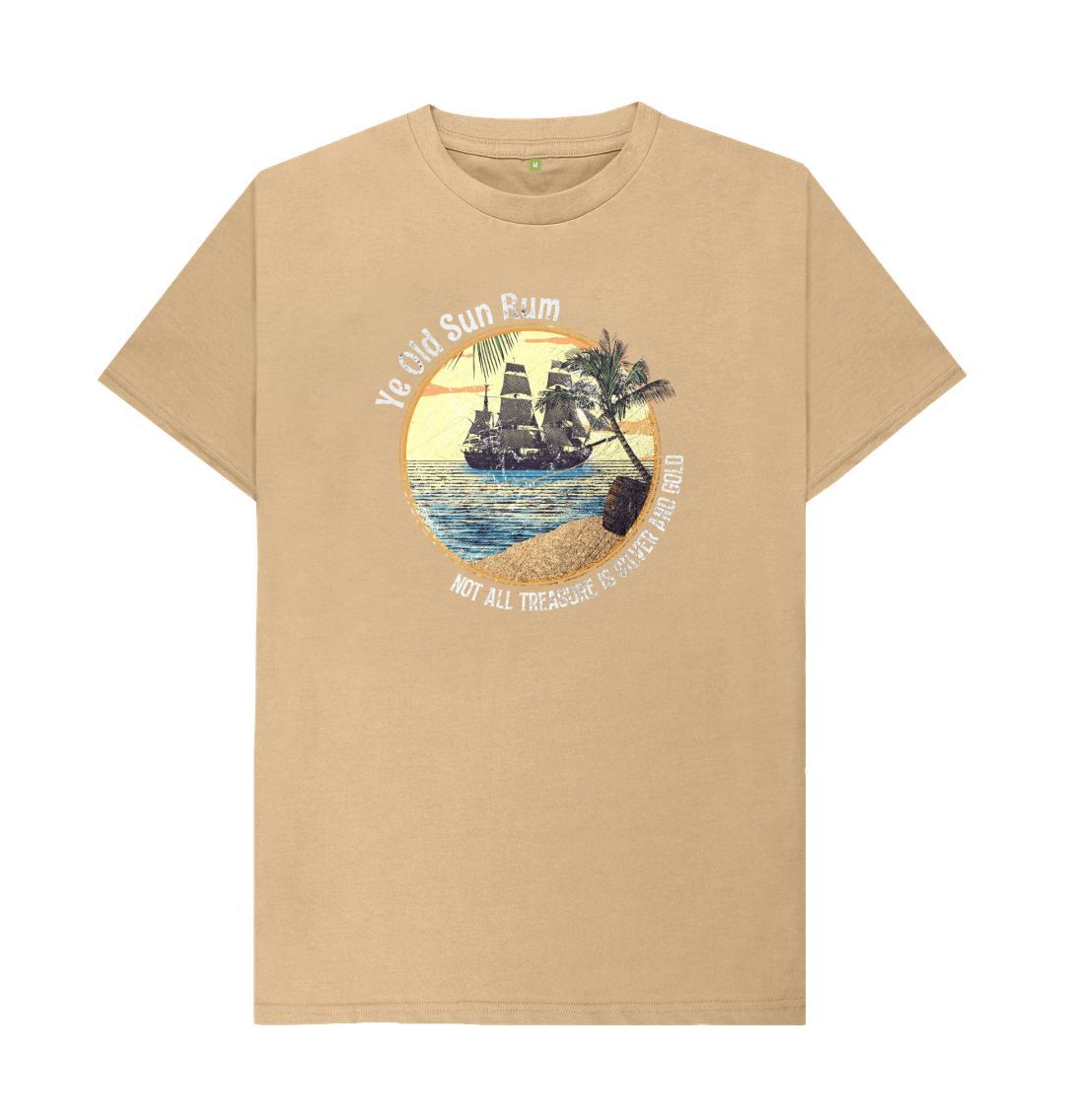 Sand Mens Tee - Old Sun Rum - Not all Treasure is Silver and Gold